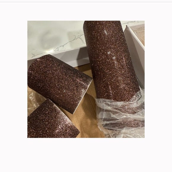 5-Piece Bronze Sparkle Candle Set with Remote - Picture 8 of 9